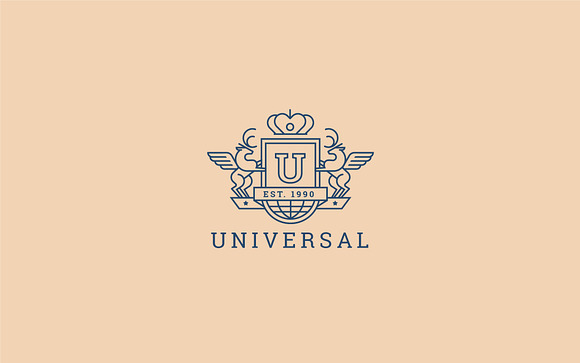 Letter U Logo - Heraldic,Crest Logo in Logo Templates - product preview 4