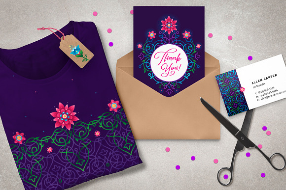 1. Vector Set of Magical Flowers in Illustrations - product preview 1