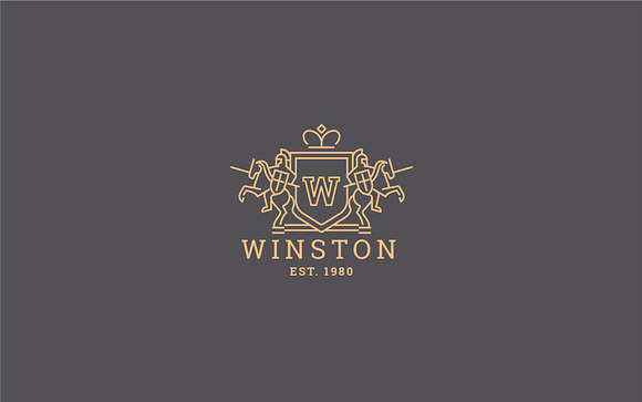 Letter W Logo - Heraldic,Crest Logo in Logo Templates - product preview 3