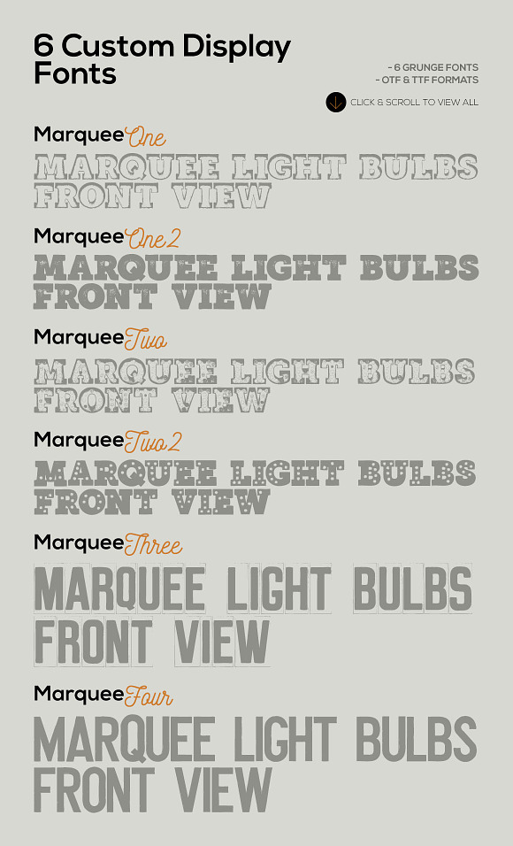 Marquee Front View - Color Fonts in Display Fonts - product preview 4