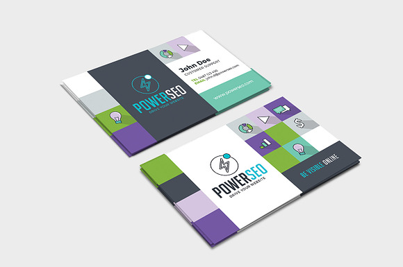 SEO Agency Business Card Template in Business Card Templates - product preview 1