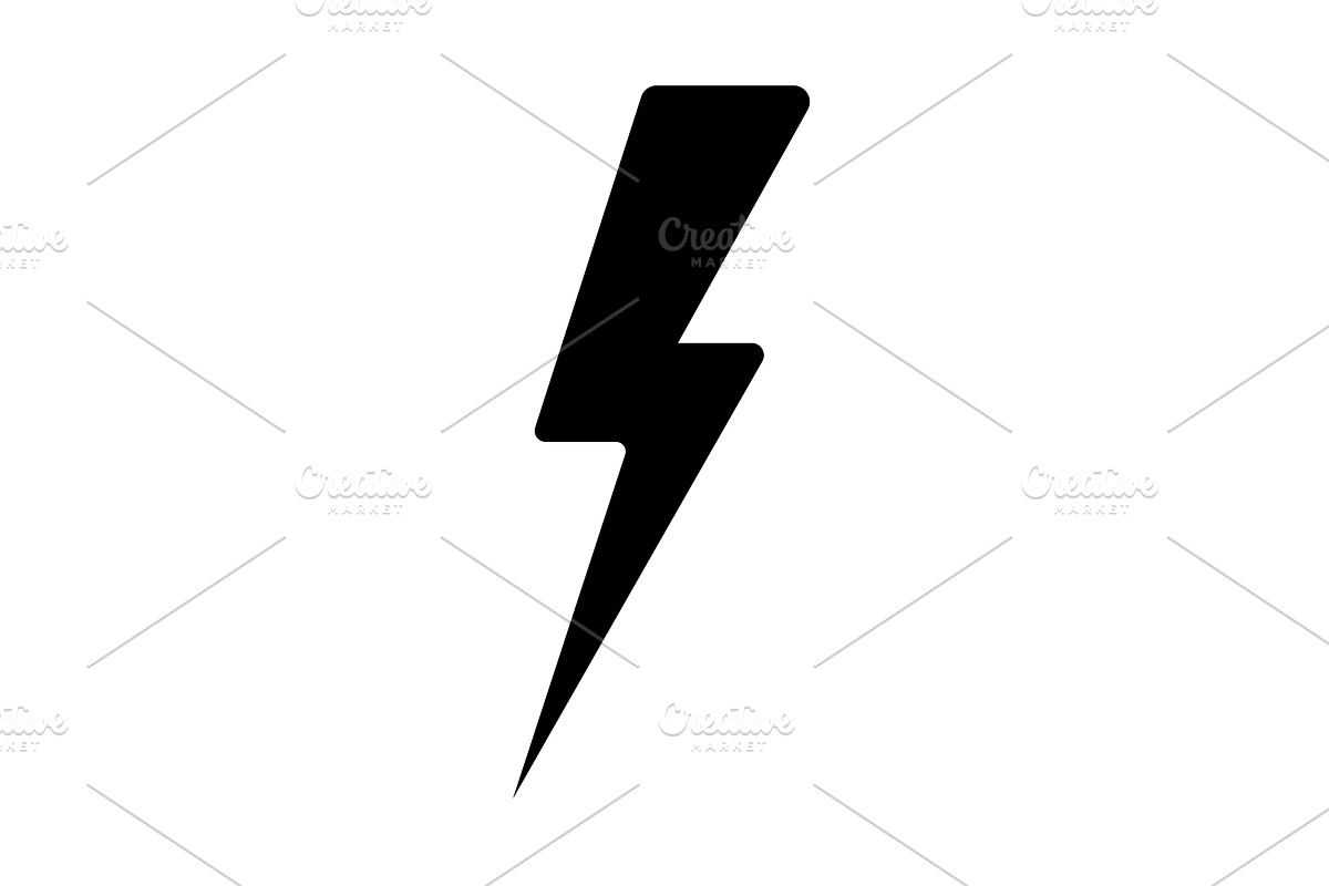 Lightning flat icon. vector  in Graphics - product preview 8