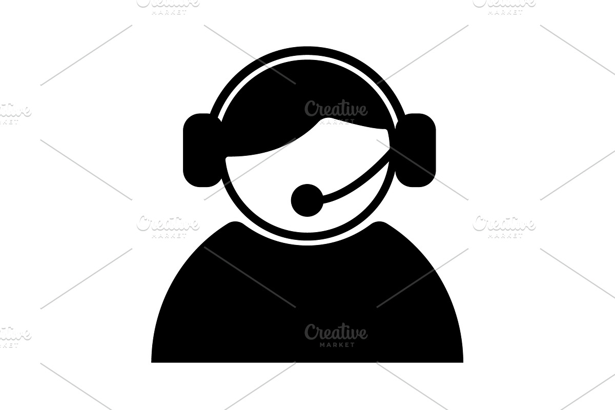 call center operator with headset.  in Graphics - product preview 8