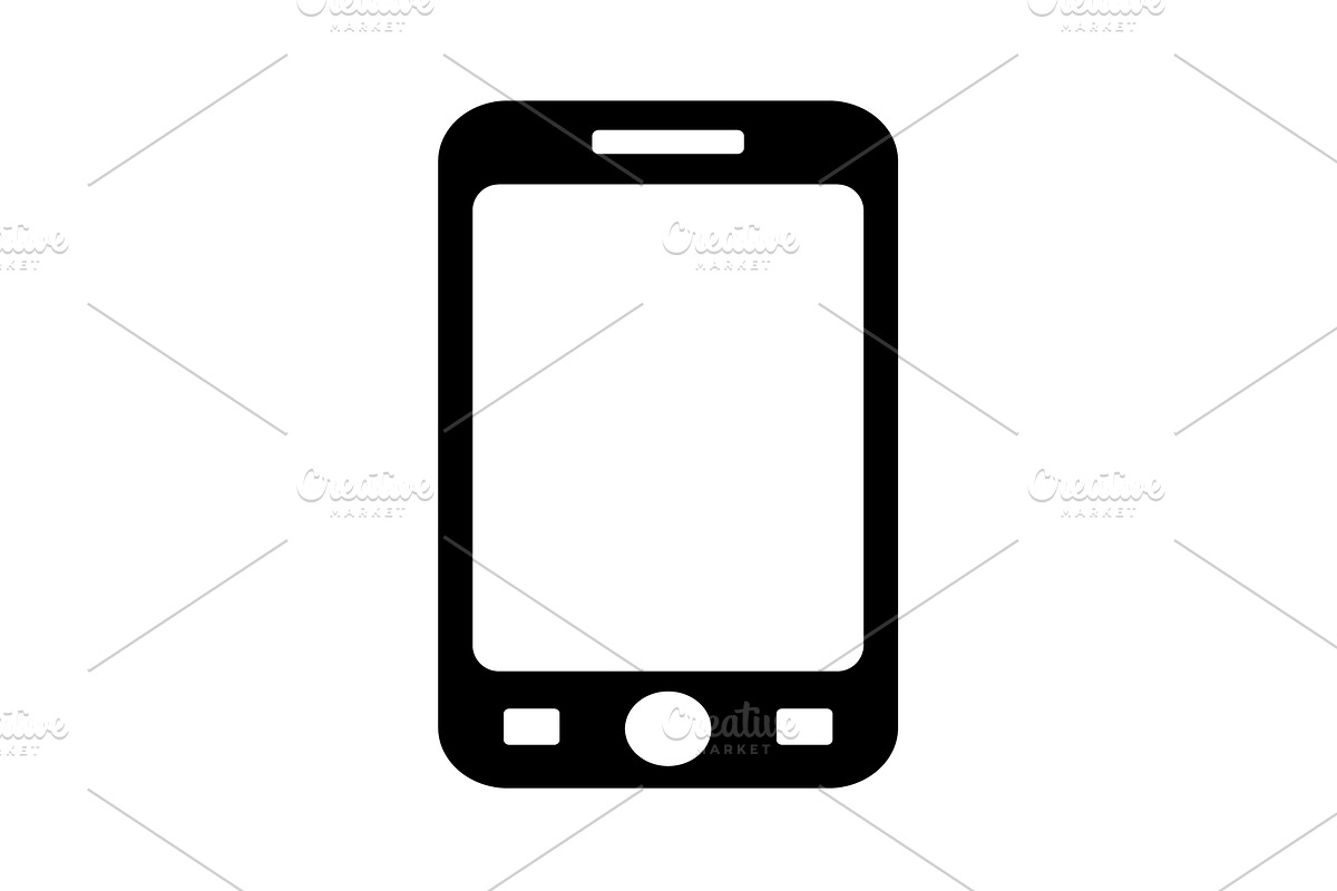 smart phone isolation vector black  in Graphics - product preview 8