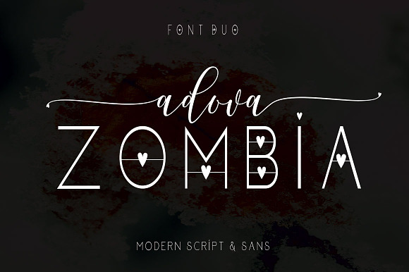 Adova zombia Font Duo in Script Fonts - product preview 9