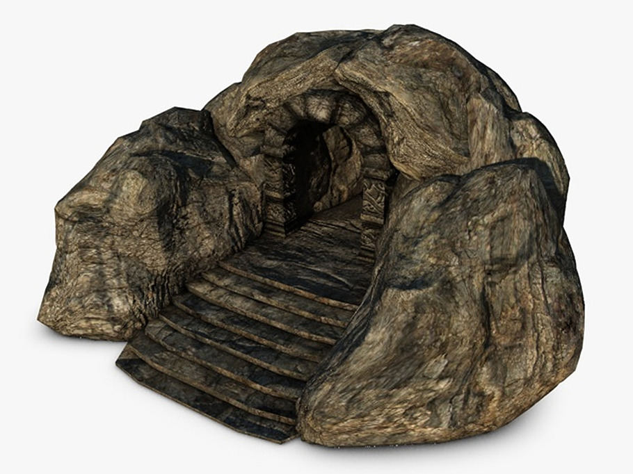 Ancient rock entrance in Architecture - product preview 5