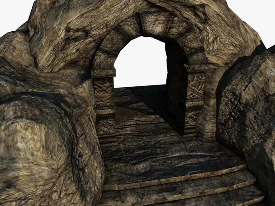 Ancient rock entrance in Architecture - product preview 7