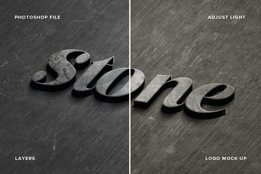 Stone logo Mock-Up Realistic in Branding Mockups - product preview 8
