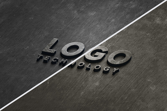 Stone logo Mock-Up Realistic in Branding Mockups - product preview 2