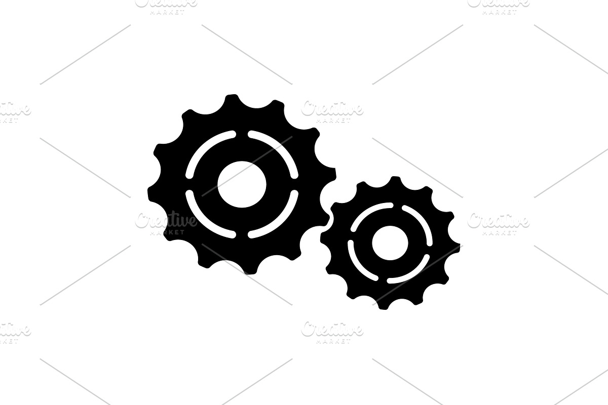 Vector Cog Settings Icon Symbol  in Graphics - product preview 8
