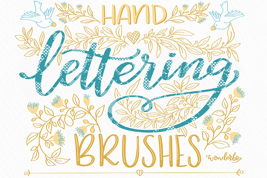 Lace Lettering Brushes for Procreate