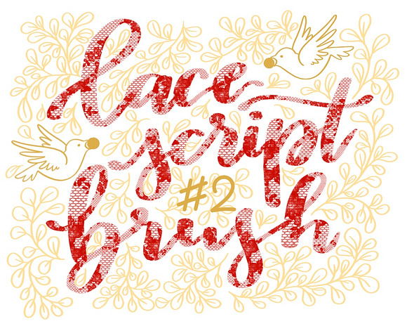 Lace Lettering Brushes for Procreate in Photoshop Brushes - product preview 3