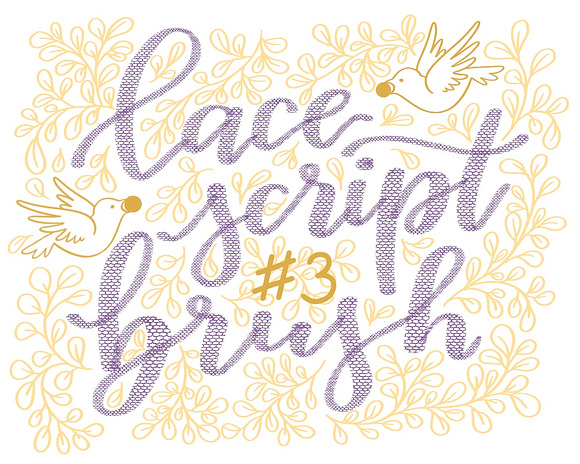 Lace Lettering Brushes for Procreate in Photoshop Brushes - product preview 4