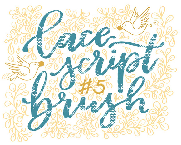 Lace Lettering Brushes for Procreate in Photoshop Brushes - product preview 6