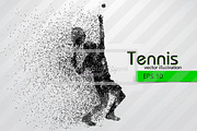 Silhouette of a tennis player