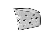 Parmesan cheese drawing.