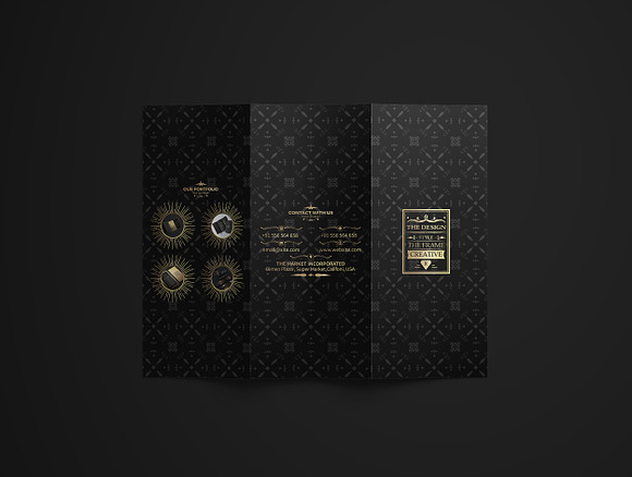 Sicenrial Elegant Tri-fold Brochure in Brochure Templates - product preview 1