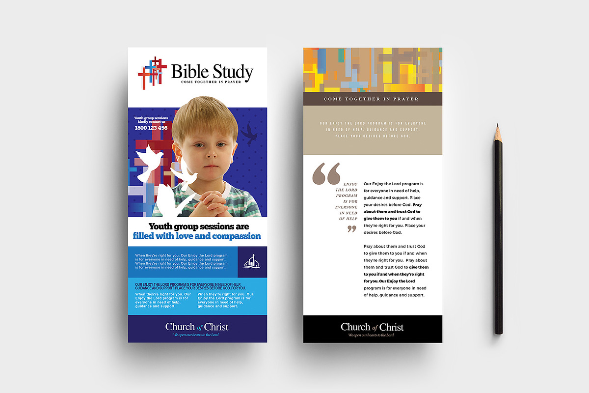 Church DL Card Template in Card Templates - product preview 8