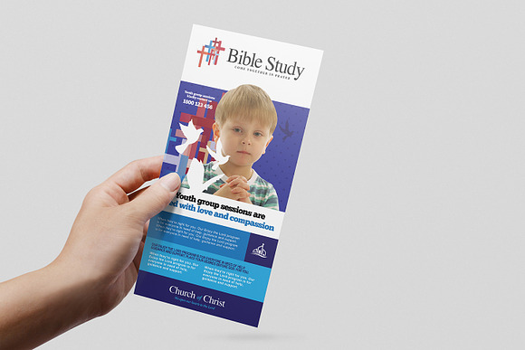 Church DL Card Template in Card Templates - product preview 1