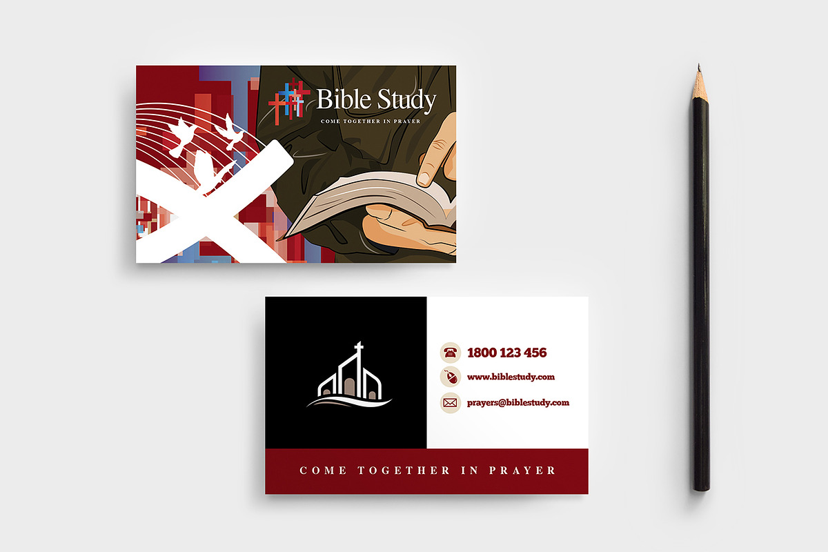 Church Business Card Template in Business Card Templates - product preview 8