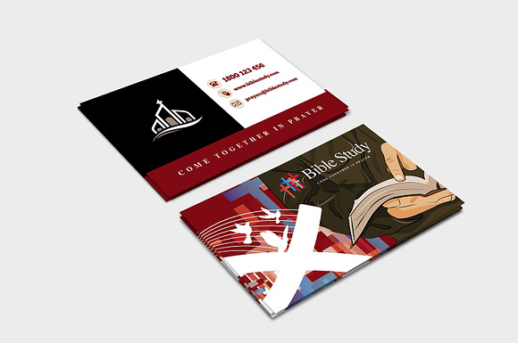 Church Business Card Template in Business Card Templates - product preview 1