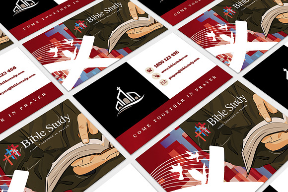 Church Business Card Template in Business Card Templates - product preview 3