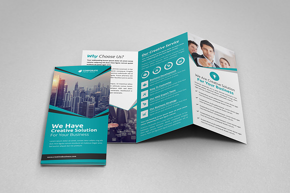 Corporate Trifold Brochure in Brochure Templates - product preview 3