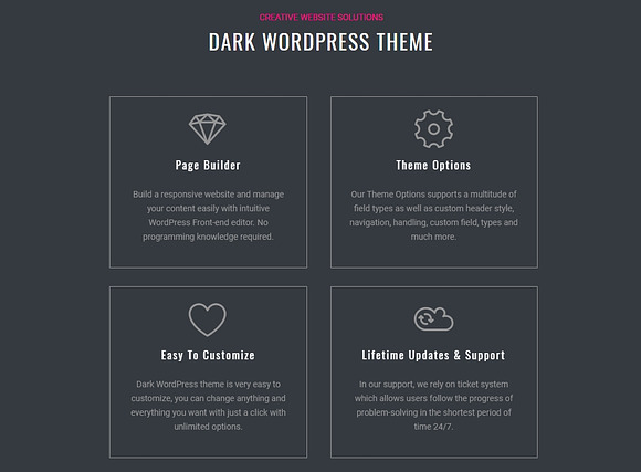 Dark WordPress Themes in WordPress Portfolio Themes - product preview 4