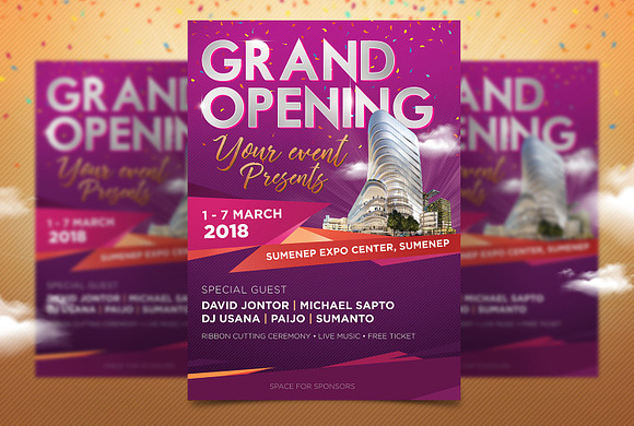 Grand Opening Multipurposes Poster in Flyer Templates - product preview 1