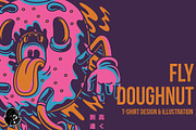 Fly Doughnut Illustration