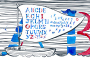 Marine watercolor alphabet 50% off 