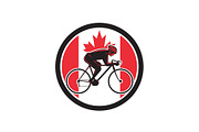 Canadian Cyclist Cycling Canada Flag