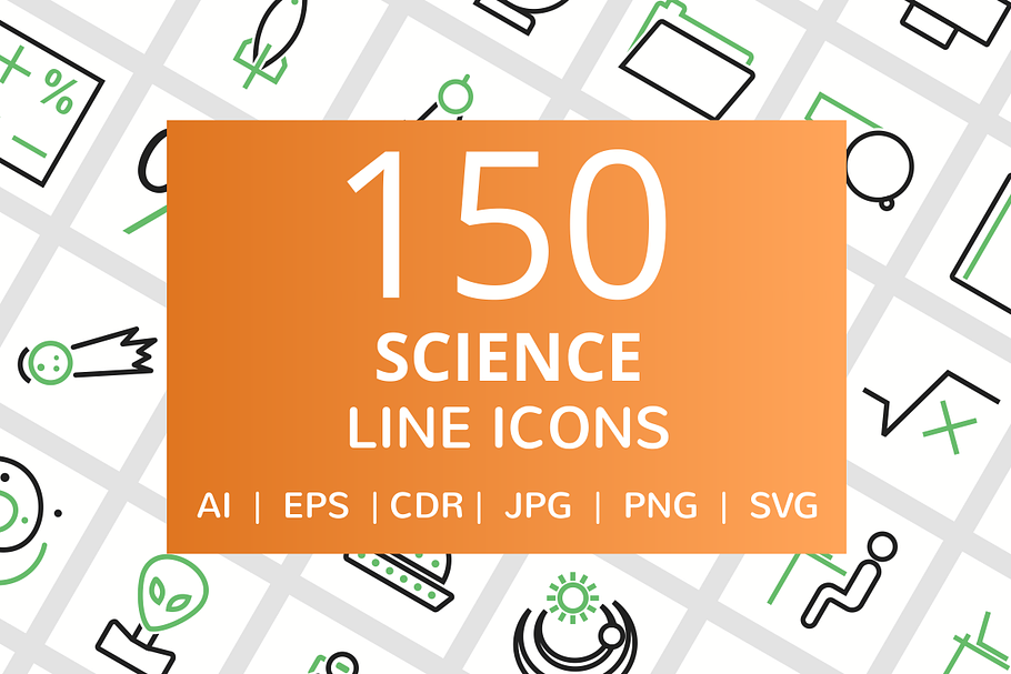 150 Science Line Icons