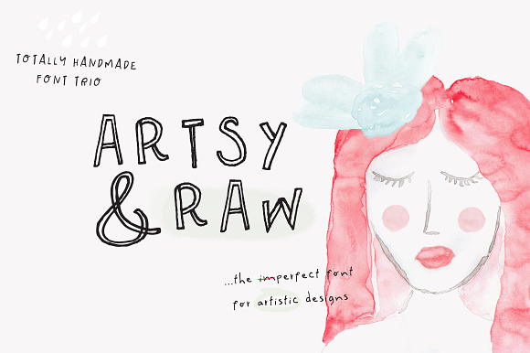 Artsy & Raw Font + Bonus in Display Fonts - product preview 1