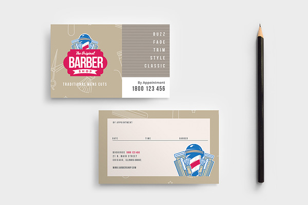 Barber's Appointment Card Template