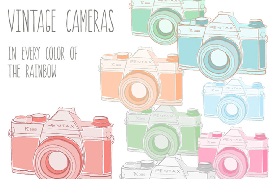 Vintage Cameras- Images, PSD, Vector in Illustrations - product preview 8