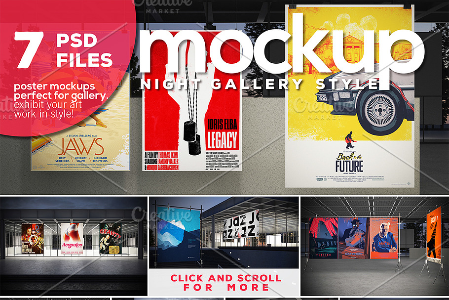Poster Mockup Vol.4-Night Gallery in Product Mockups - product preview 8