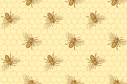 Bee seamless pattern