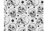 Seamless pattern with skulls