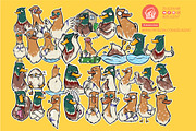 Quack-quack sticker set