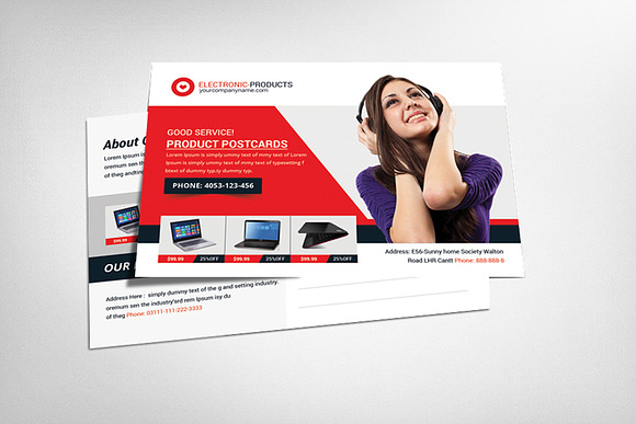 5 Business Marketing Postcards Set  in Postcard Templates - product preview 1
