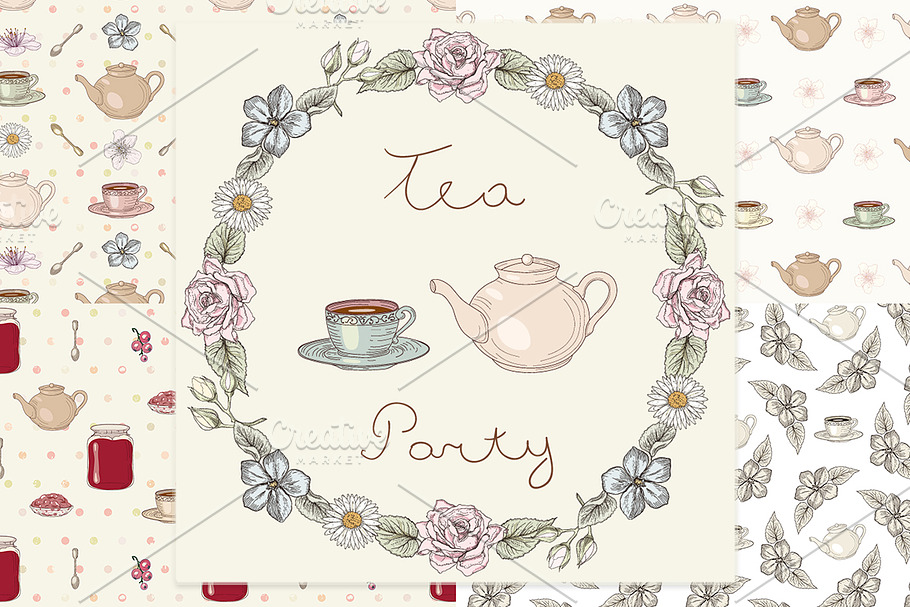 Tea Party Collection in Patterns - product preview 8