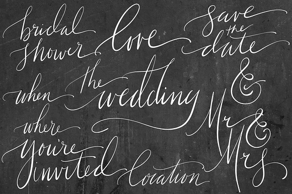 Hand Drawn Wedding Words in Objects - product preview 2