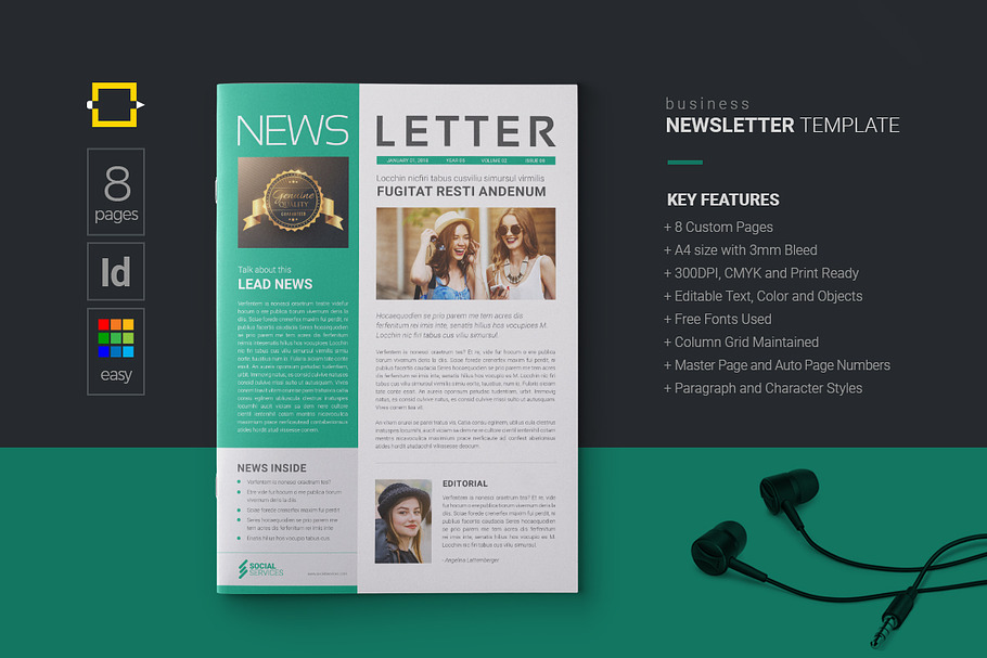 Newsletter in Brochure Templates - product preview 8