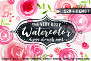 HAND PAINTED WATERCOLOR FLORAL PACK