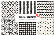 Brush Strokes. Seamless Patterns v.2