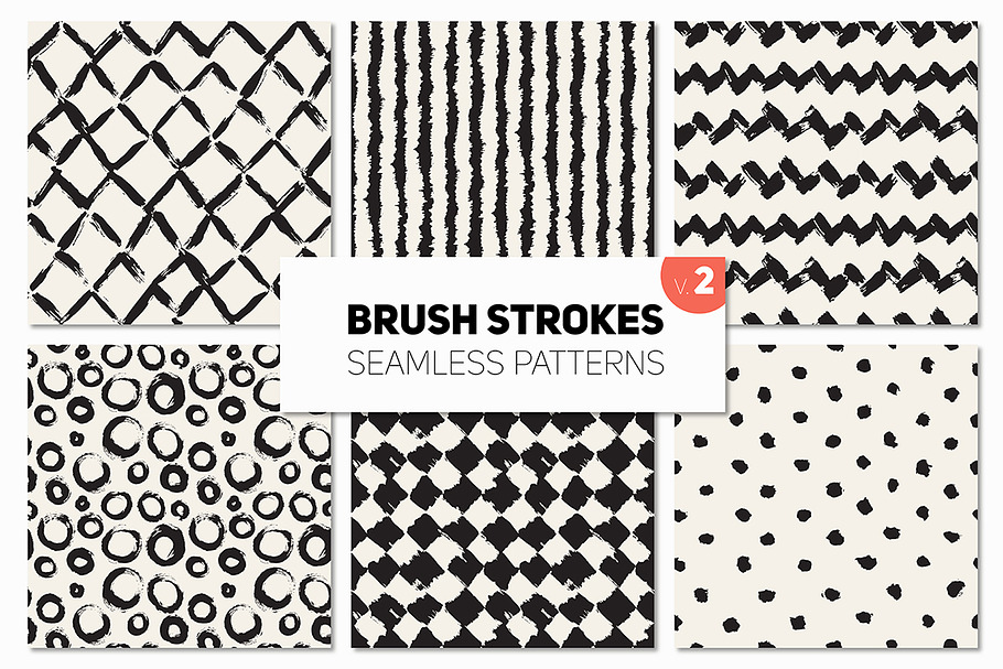 Brush Strokes. Seamless Patterns v.2 in Patterns - product preview 8