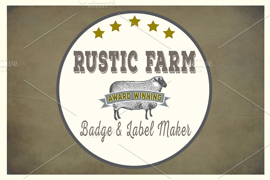 Rustic Farm Easy Badge & Label Maker