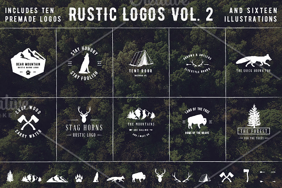 Rustic Logos Volume 2 AI EPS PNG PSD in Objects - product preview 1