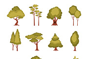 Forest elements set